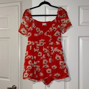 Flowy floral summer romper